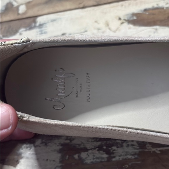 Alfani White and Blush Pink Slip-On Flats with Moccasin Stitching - Picture 7 of 10